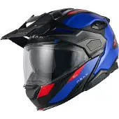 NEXX X.Lifecountry Terra, casque rabattable ,Noir/Bleu/Rouge ,M