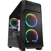 Sharkoon V1000 RGB - microATX - panneau latéral avec fenêtre (verre trempé) - pas d'alimentation - USB/audio