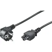 Microconnect PE010830 Câble d'alimentation 3m CEE7/7 Schuko Coupleur C5 Noir (PE010830, DC851B#ABB, DEL) (3 m), Câble d'alimentation, Noir