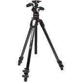Manfrotto 055XPRO Trépied en carbone avec 3W H. (Métal), Trépied, Noir