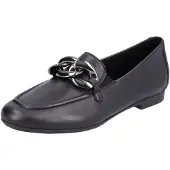 Remonte Odeon/Fino : Chaussures pour femmes, chaussures basses, mocassins, couleur noire, style décontracté