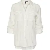 Vero Moda Chemisier 'VMBUMPY' or / blanc