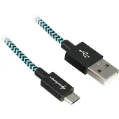 Sharkoon Câble USB 2.0 A-B, 1,0 m | Aluminium + tressé