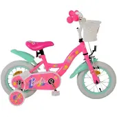Volare Barbie Vélo d'enfant pour fille - 12 pouces en rose avec caractéristiques de sécurité