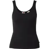 Levi's pour femme. A5906-0000 Essential Black Ribbed Tank Top (XS), Noir, Casuel, Coton, Sans manches / bretelles