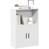 vidaXL Bibliothèque blanc 60x24x85 cm bois d'ingénierie