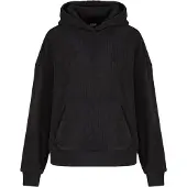 Urban Classics Jacquard Velvet Oversized Hoodie Noir 5XL Femme