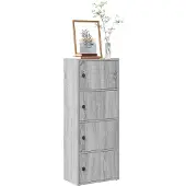 vidaXL Bibliothèque sonoma gris 40x24x102 cm bois d'ingénierie