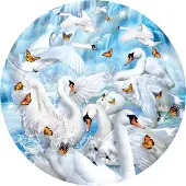 Sunsout Puzzle Animaux Lori Schory - Swan Waterfall - 1000 pièces