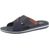 Rieker Mule bleu foncé / brocart