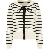 NAEMI Cardigan noir / blanc