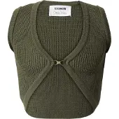 ABOUT YOU x Chiara Biasi Tops en tricot 'Leona' vert foncé