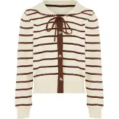 NAEMI Cardigan crème / marron