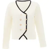 NAEMI Cardigan or / blanc