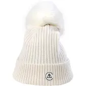 CASH-MERE.CH Bonnet noir / blanc