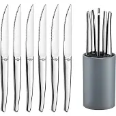 Amefa Kit de couteaux à steak avec bloc Jet 6pcs Inox Argenté