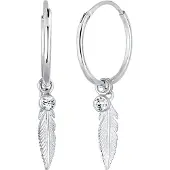 Elli Boucles d'oreilles 'Feder' argent