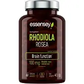 Essensey - Rhodiola Rosea I 100 mg d'extrait de racine de Rhodiola rosea I 90 gélules I I (3% Rosavine, 1% Salidroside) I 90 doses quotidiennes I Facile à avaler I Testé en laboratoire