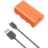 SmallRig 4971 NP-F550 USB-C Batterie rechargeable pour appareil photo orange