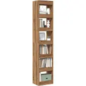 vidaXL Bibliothèque/Séparateur de pièce chêne artisanal 40x30x198 cm