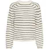 ONLY Pull-over 'ONLBASE' noir / blanc naturel