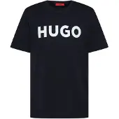 HUGO T-Shirt 'Dulivio' bleu foncé / blanc