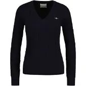 Gant Pull-over bleu marine / blanc