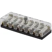 Hella Boîtier de fusibles pour fusible torpille à 8 pôles, 36 V, 8 A, , pour divers véhicules.