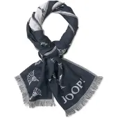 JOOP! Écharpe 'Feris' bleu nuit / blanc
