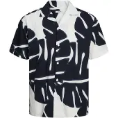 Jack & Jones Chemise 'JPRPalma Resort' noir / blanc