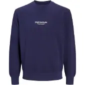 Jack & Jones Sweat-shirt 'JORVesterbro' marine / blanc