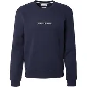 GUESS Sweat-shirt bleu marine / blanc