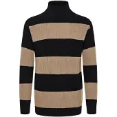 !Solid Pull-over 'Serge' beige / noir