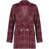 Trendyol Blazer lie de vin / blanc