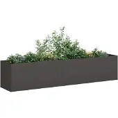 vidaXL Jardinière Noir 200x40x40 cm Acier laminé à froid
