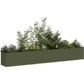 vidaXL Jardinière vert olive 280x40x40 cm acier laminé à froid