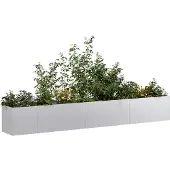 vidaXL Jardinière 280x40x40 cm acier galvanisé