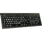 Logickeyboard LKB-LPWB-A2M-DE - Volle Größe (100%) - Kabelgebunden - USB - Scherenschalter - QWERTZ - Schwarz