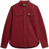 Superdry pour homme. M4010723A Chemise Flannel Workwear Rouge (XXL), Casuel, Coton, Manche longue