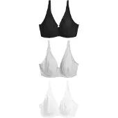 Next Soutien-gorge gris clair / noir / blanc