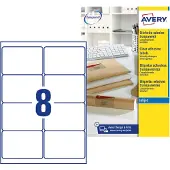 Sans marque Sheets Quickpeel Inkjet Printers J856525 Multipurpose Label 99.1x67.7 Mm Clair