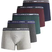 Jack & Jones Junior Sous-vêtements bleu marine / gris foncé / vert foncé / lie de vin