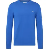 Gant pour homme. 8030561 Pull classique en coton bleu à col ras du cou (XL), Casuel