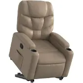 vidaXL Fauteuil relax avec releveur Cappuccino-Brun Similicuir