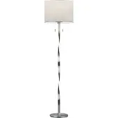 TRIO Lampadaire LED NANDOR avec abat-jour en tissu blanc et structure éclairée