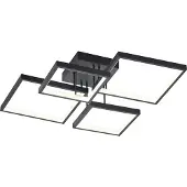 TRIO Plafonnier LED, intensité lumineuse variable, aluminium brossé, SORRENTO