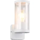 RL LIVE YOUR LIGHT Applique d'extérieur ronde BONITO blanche 1xE27x28W en aluminium, dimensions : 23 x 9,5 x 9,5 cm, IP44, RL