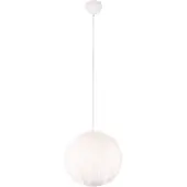 TRIO Lampe suspendue en tissu Furry crème Ø 35cm