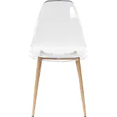 Beliani Ensemble de 4 chaises de salle à manger assise synthétique transparente pieds en métal assise moderne simple et minimaliste