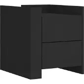 vidaXL Table de chevet noir 45x50x50 cm bois d’ingénierie